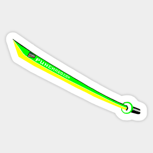 Katana with Blank Text, v. Code Lime Yellow Sticker